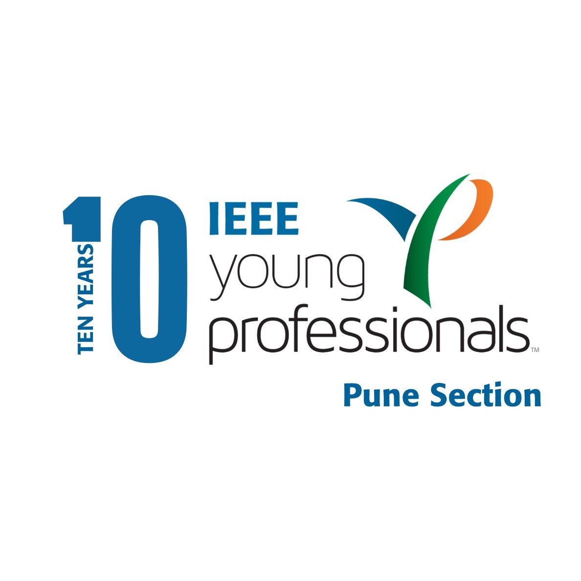 10 years of IEEE Young Professionals Pune Section logo